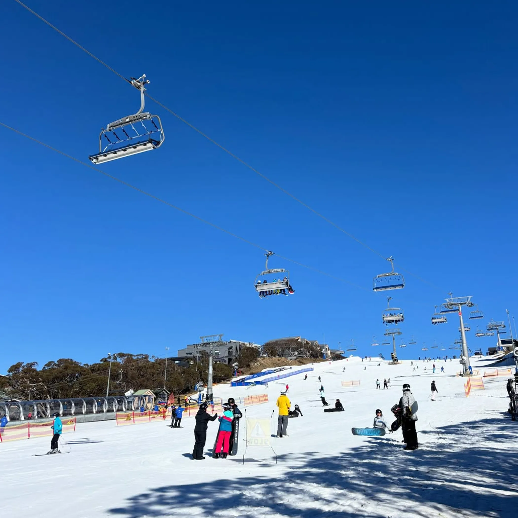 australian alpine ski area in winter